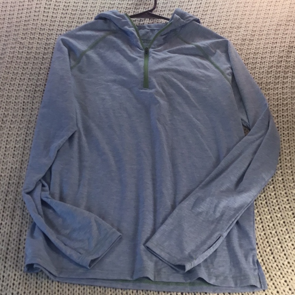 Mountain Khakis Heather Blue Hoodie size small thumb holes